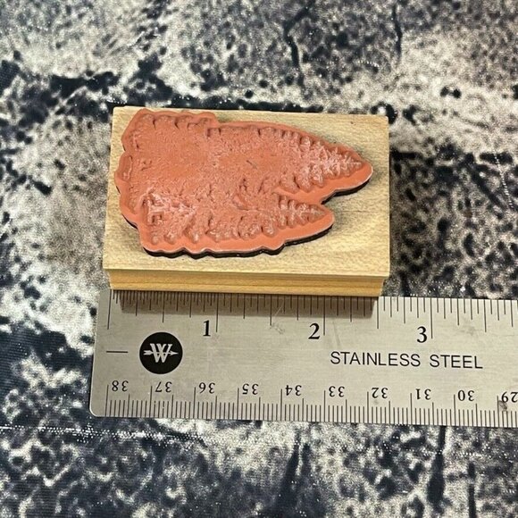 Inkadinkado Pine Tree Wood Stamp for Arts and Crafts, 2.5'' W x 1.5'' L - Picture 7 of 7